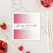 Carmine Red Polka Dot Modern White Serviette (Beispiel)