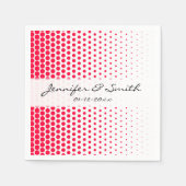 Carmine Red Polka Dot Modern White Serviette (Vorderseite)