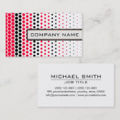 Carmine Red und Black Polka Dot Beruflich Visitenkarte (Vorne/Hinten)