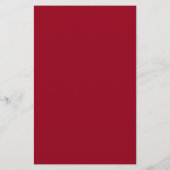 Carmine Solid Color Briefpapier (Rückseite)