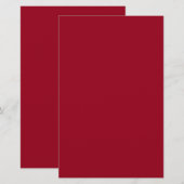 Carmine Solid Color Briefpapier (Vorne/Hinten)