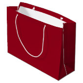 Carmine Solid Color Große Geschenktüte (Rückseite Schrägansicht)