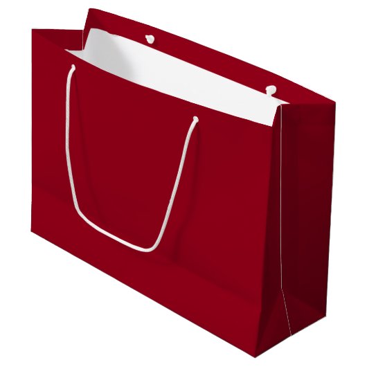 Carmine Solid Color Große Geschenktüte (Vorderseite Schrägansicht)