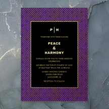 Carnaby Confetti Gold Lila Black Wedding