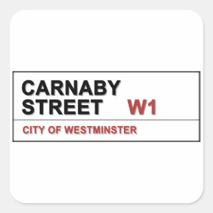 Carnaby Street London England - Swinging! Quadratischer Aufkleber