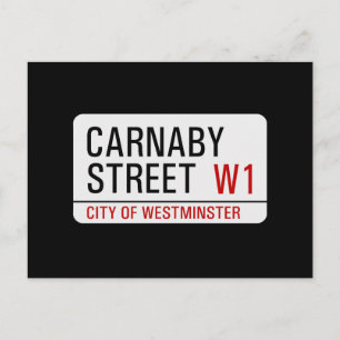 Carnaby Street-Schild Postkarte