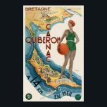 Carnac - Quiberon France Vintage Poster 1930<br><div class="desc">Vintages Bahnposter für Bahnreisen von Carnac nach Quiberon. Chemins de fer de l'Etat. Réseau de la mer et du tourisme. Veröffentlicht 1930. Bitte beachten Sie, dass unsere Plakate hochwertige Reproduktionen sind, die auf beruflichen, hochauflösenden Scans der Originale basieren. Bei unserem manuellen Retuschierprozess werden keine Filter verwendet, die originale Details oder...</div>