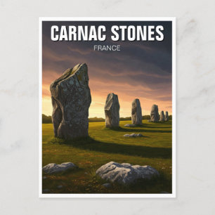 Carnac Stones France Travel Postkarte