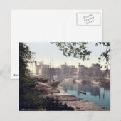 Carnarvon Castle Wales, Vintage Postkarte (Vorne/Hinten)