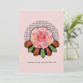 Carnation and Garnet - Januar Feiertagskarte (Stehend Vorderseite)