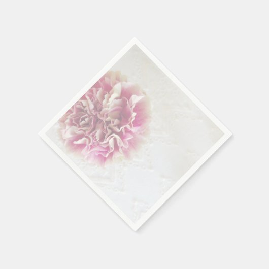 Carnation and Lace Party Napkins Serviette (Ecke)