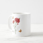 Carnation Birth Month Flower Kaffeetasse (Vorderseite Links)