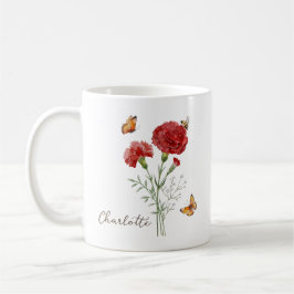 Carnation Birth Month Flower Kaffeetasse