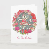 Carnation Birthday Card
