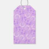 Carnation-Blätter und Blume lila Geschenkmarke Geschenkanhänger (Vorderseite)