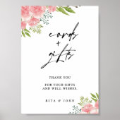 Carnation Blume Cards and Gifts Wedding Sign Poster (Vorne)