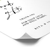 Carnation Blume Cards and Gifts Wedding Sign Poster (Ecke)