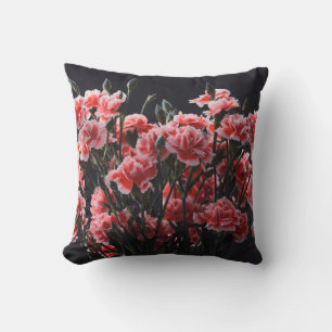 Carnation Blume mit Vintager Farbe bedruckt Kissen