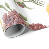 Carnation Blume Muster Geschenkpapier (Rolleneckpunkt)