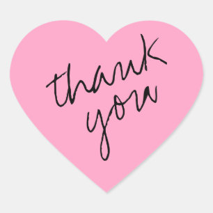 Carnation Blume Rosa Herz Danke Aufkleber