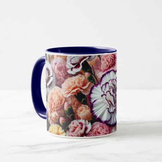 Carnation Blume Tasse (Vorderseite Links)