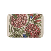 Carnation Blume Tile Antique Rustikale Kunst Badematte (Vorderseite)