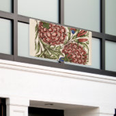 Carnation Blume Tile Antique Rustikale Kunst Banner (Äußeres Gebäude)