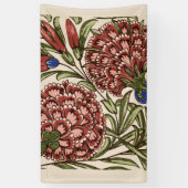 Carnation Blume Tile Antique Rustikale Kunst Banner (Vertikal)