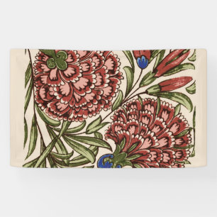 Carnation Blume Tile Antique Rustikale Kunst Banner