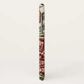 Carnation Blume Tile Antique Rustikale Kunst Case-Mate iPhone Hülle (Hinten/Links)