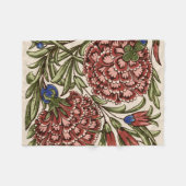Carnation Blume Tile Antique Rustikale Kunst Fleecedecke (Vorderseite (Horizontal))