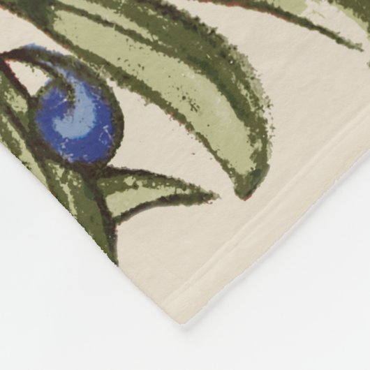 Carnation Blume Tile Antique Rustikale Kunst Fleecedecke (Ecke)