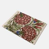Carnation Blume Tile Antique Rustikale Kunst Fußmatte (Schrägansicht)