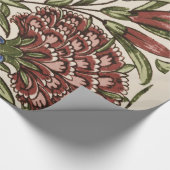 Carnation Blume Tile Antique Rustikale Kunst Geschenkpapier (Ecke)