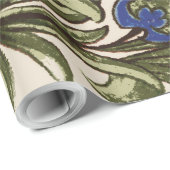 Carnation Blume Tile Antique Rustikale Kunst Geschenkpapier (Rolleneckpunkt)