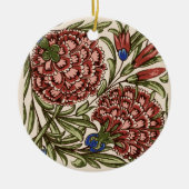 Carnation Blume Tile Antique Rustikale Kunst Keramik Ornament (Vorne)