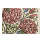 Carnation Blume Tile Antique Rustikale Kunst Kissenbezug (Rückseite)