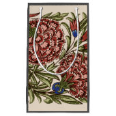 Carnation Blume Tile Antique Rustikale Kunst Kleine Geschenktüte (Vorderseite)