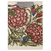 Carnation Blume Tile Antique Rustikale Kunst Klemmbrett (Vorderseite)