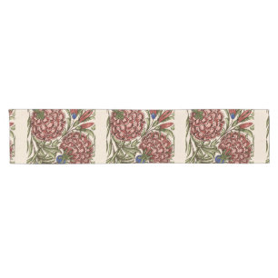 Carnation Blume Tile Antique Rustikale Kunst Kurzer Tischläufer