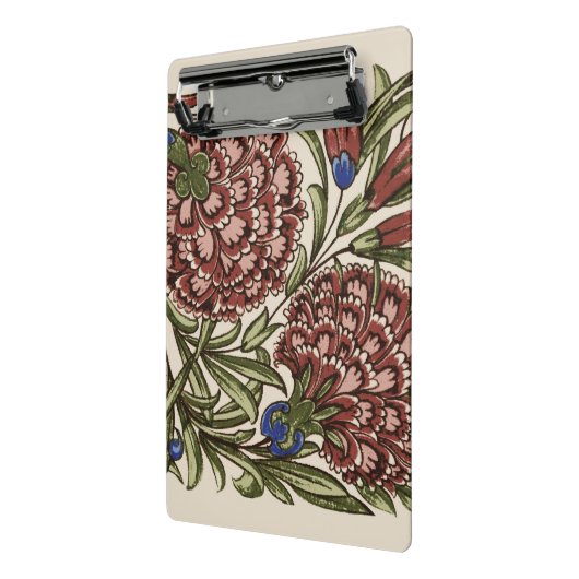 Carnation Blume Tile Antique Rustikale Kunst Mini Klemmbrett (Gewinkelt2)