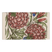 Carnation Blume Tile Antique Rustikale Kunst Namenschild (Vorderseite)