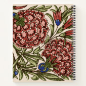 Carnation Blume Tile Antique Rustikale Kunst Notizblock (Rückseite)