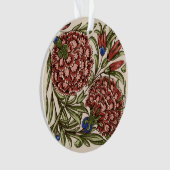 Carnation Blume Tile Antique Rustikale Kunst Ornament (Vorderseite)