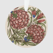 Carnation Blume Tile Antique Rustikale Kunst Ornament (Vorderseite)
