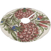 Carnation Blume Tile Antique Rustikale Kunst Polyester Weihnachtsbaumdecke (Schrägansicht)