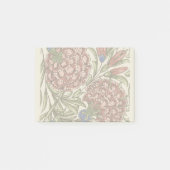 Carnation Blume Tile Antique Rustikale Kunst Post-it Klebezettel (Vorderseite)