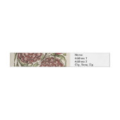 Carnation Blume Tile Antique Rustikale Kunst Rundum-Adressaufkleber (Person)