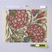 Carnation Blume Tile Antique Rustikale Kunst Seidenpapier (Handwerk)