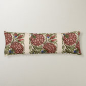 Carnation Blume Tile Antique Rustikale Kunst Seitenschläferkissen (Rückseite)